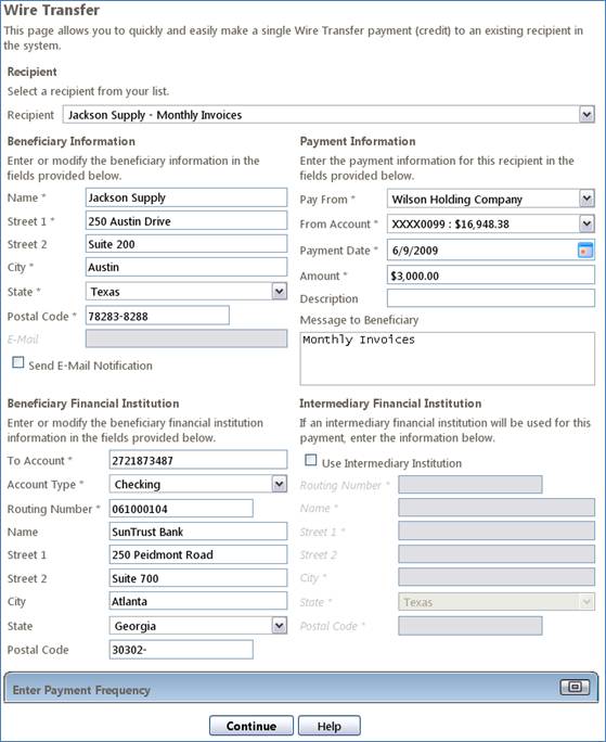 Wire transfer online discount